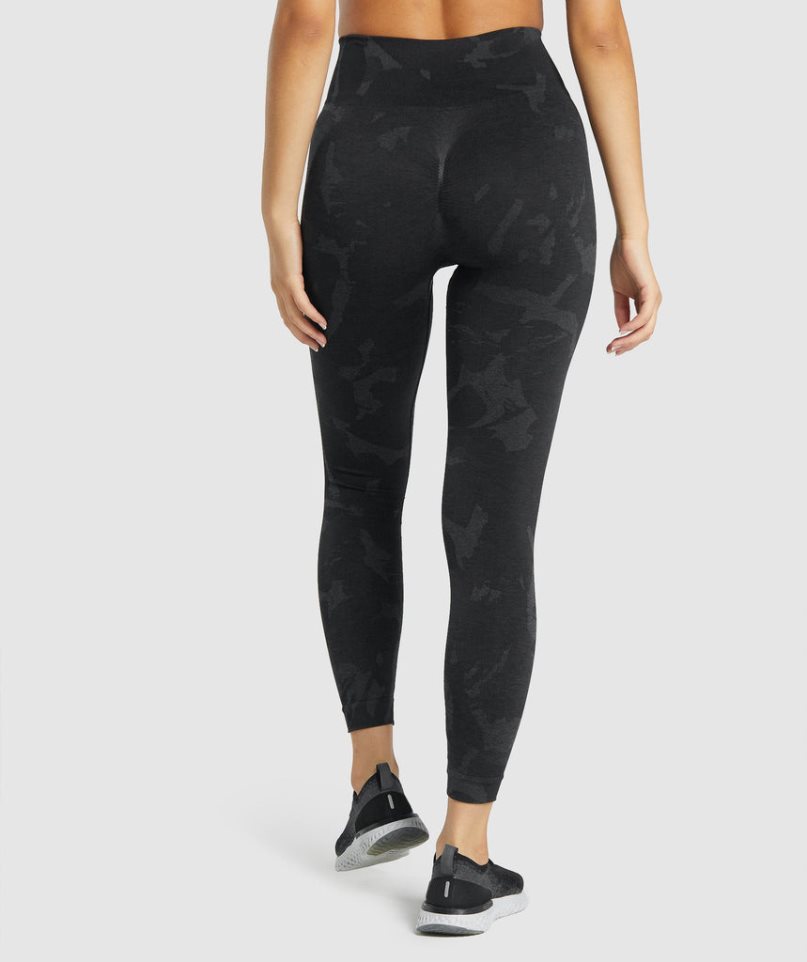 Gymshark Adapt Camo Seamless Leggings Damen Schwarz | 67325OUFC