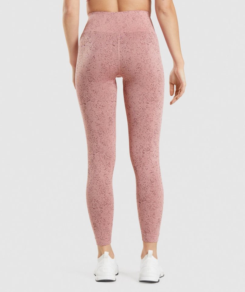 Gymshark Adapt Fleck Seamless Leggings Damen Rosa | 91360FIUB