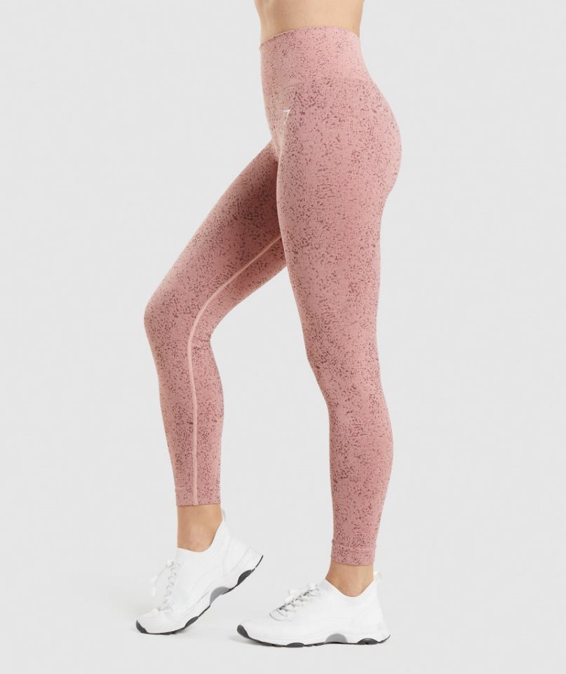 Gymshark Adapt Fleck Seamless Leggings Damen Rosa | 91360FIUB