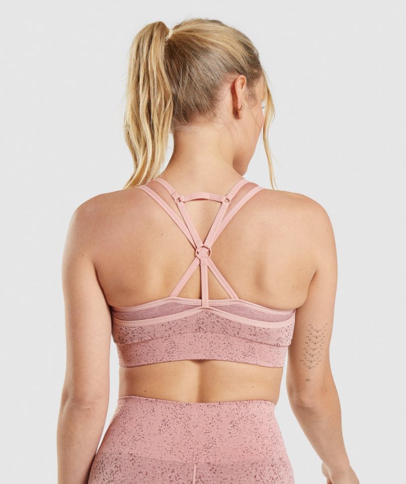 Gymshark Adapt Fleck Seamless Sport Bh Damen Rosa | 43158LNWB