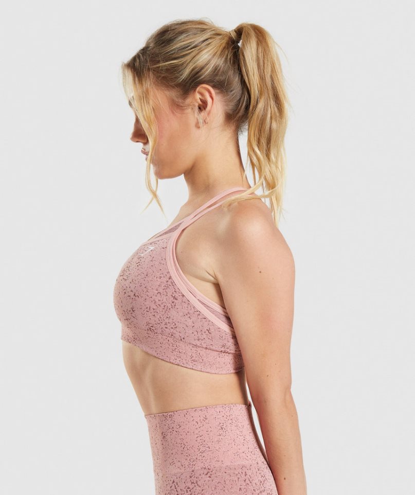 Gymshark Adapt Fleck Seamless Sport Bh Damen Rosa | 43158LNWB