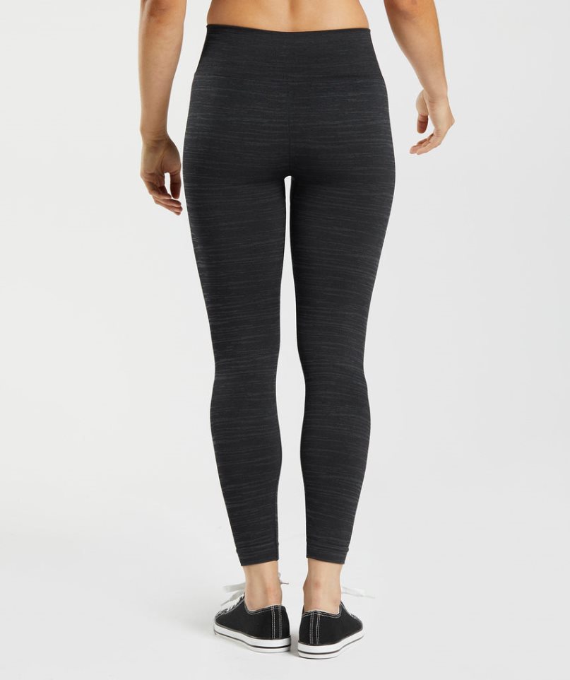 Gymshark Adapt Marl Seamless Leggings Damen Schwarz | 51962ZWRA