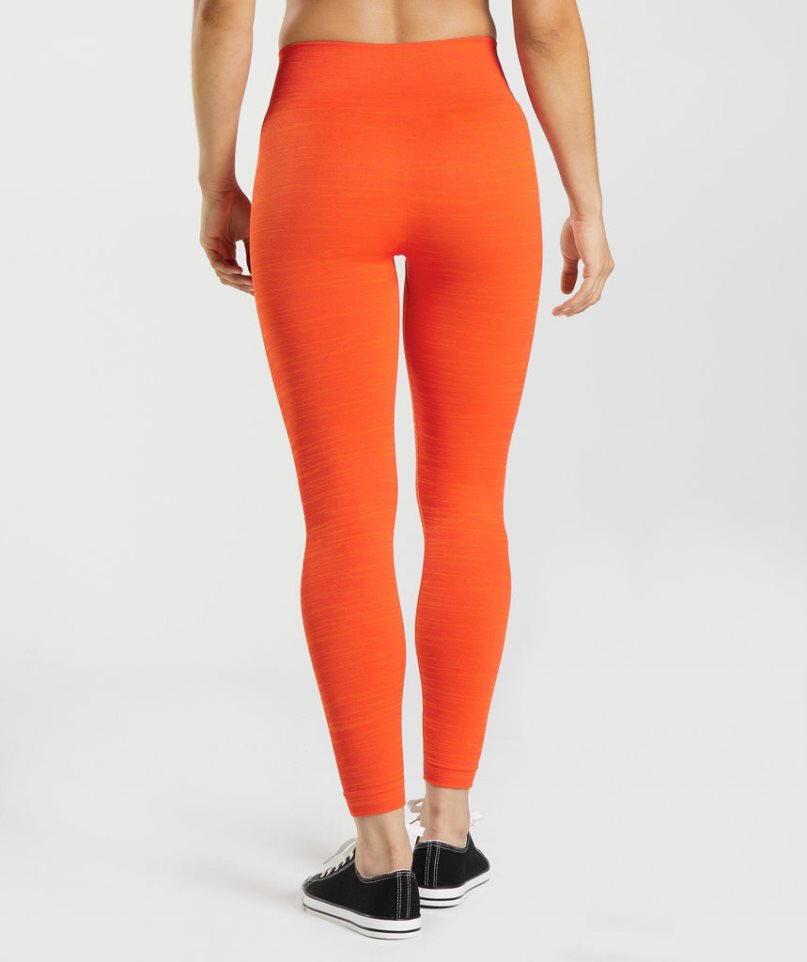 Gymshark Adapt Marl Seamless Leggings Damen Orange | 93857OZEC