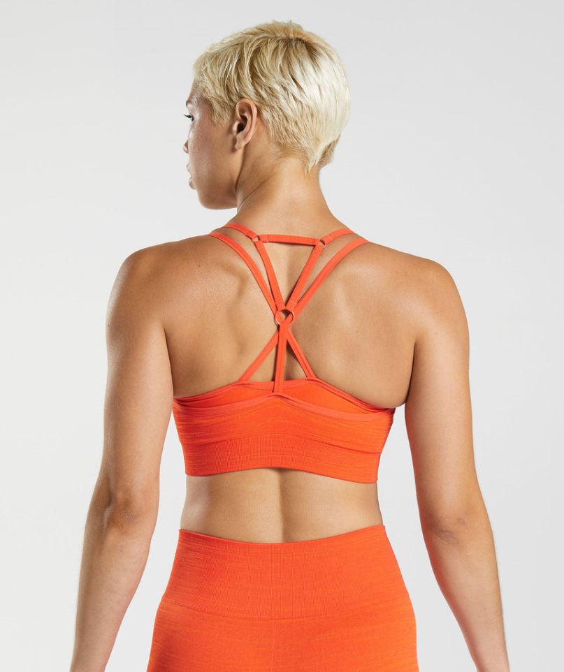 Gymshark Adapt Marl Seamless Sport Bh Damen Orange | 97168LEBF