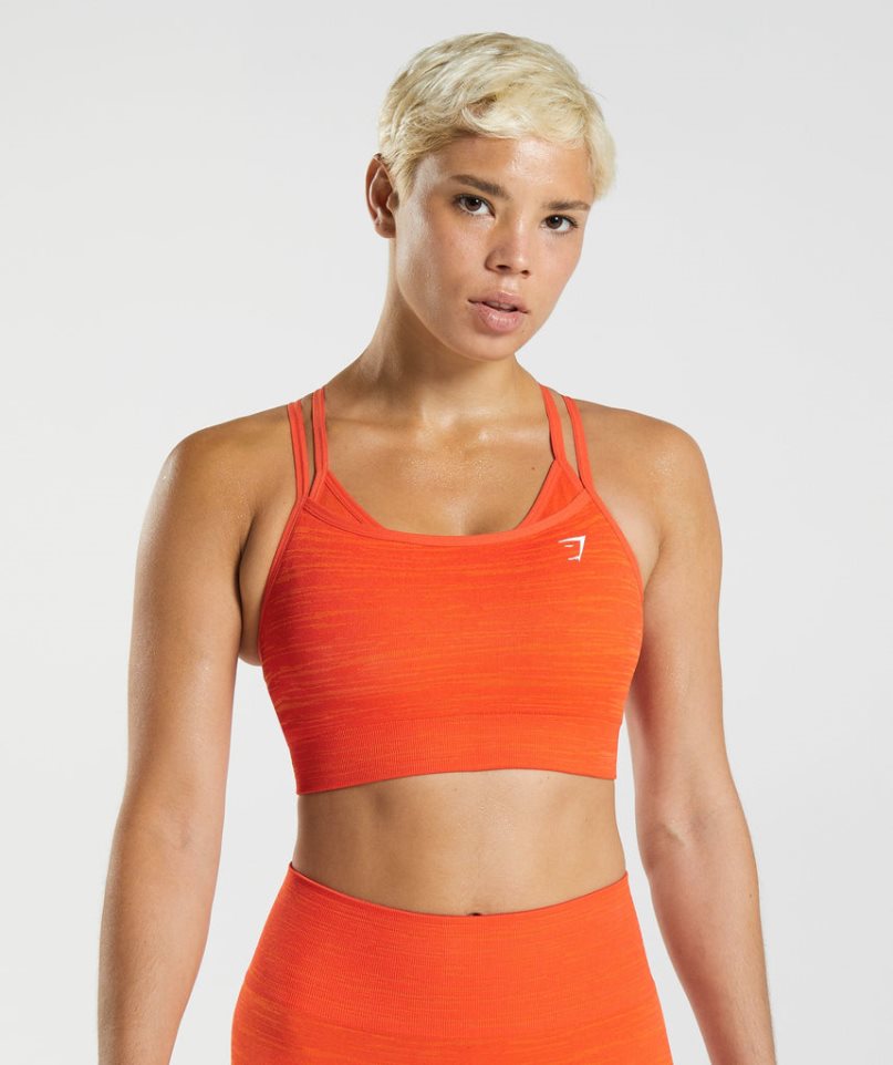 Gymshark Adapt Marl Seamless Sport Bh Damen Orange | 97168LEBF