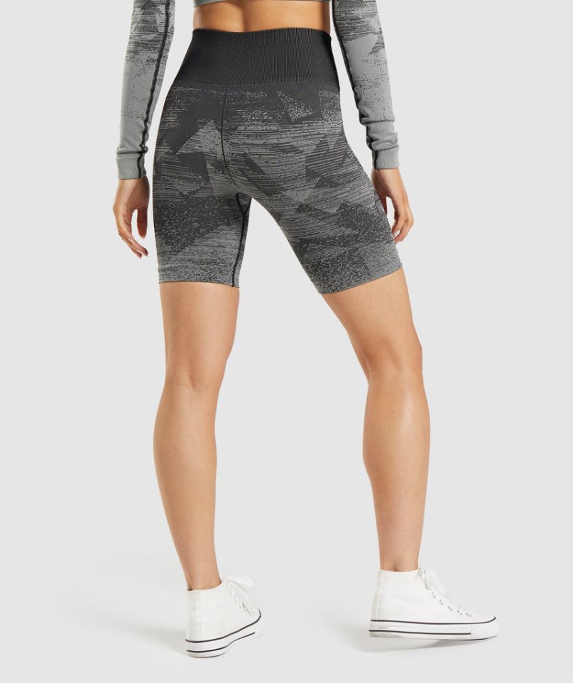 Gymshark Adapt Ombre Seamless Kurze Hose Damen Schwarz | 89167KRWO