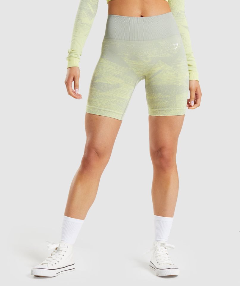 Gymshark Adapt Ombre Seamless Kurze Hose Damen Hellgrün | 96245EYSP