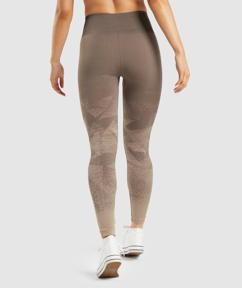 Gymshark Adapt Ombre Seamless Leggings Damen Braun | 02479QXDV