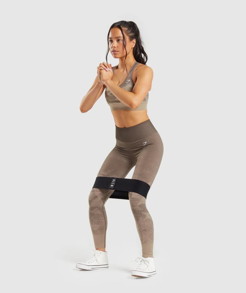 Gymshark Adapt Ombre Seamless Leggings Damen Braun | 02479QXDV