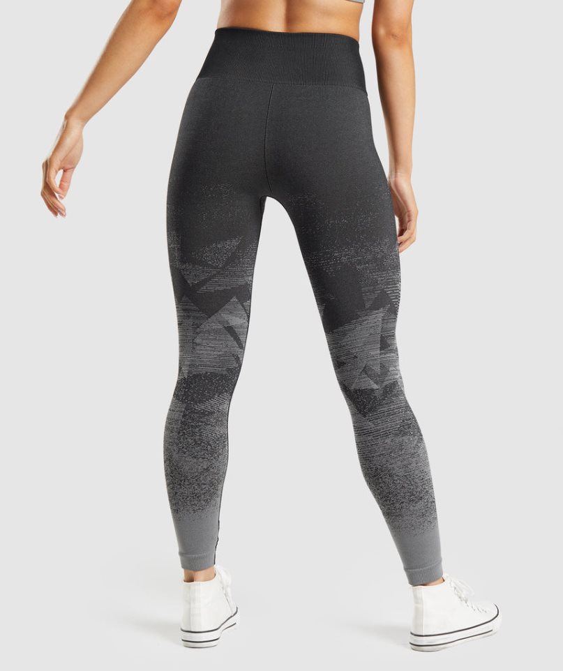 Gymshark Adapt Ombre Seamless Leggings Damen Schwarz | 16034HJFR