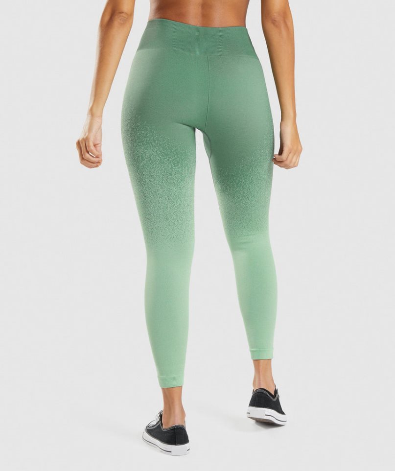 Gymshark Adapt Ombre Seamless Leggings Damen Grün | 58913HKNE