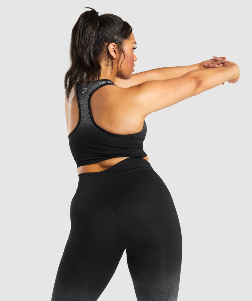 Gymshark Adapt Ombre Seamless Sport Bh Damen Schwarz | 79142VEJO