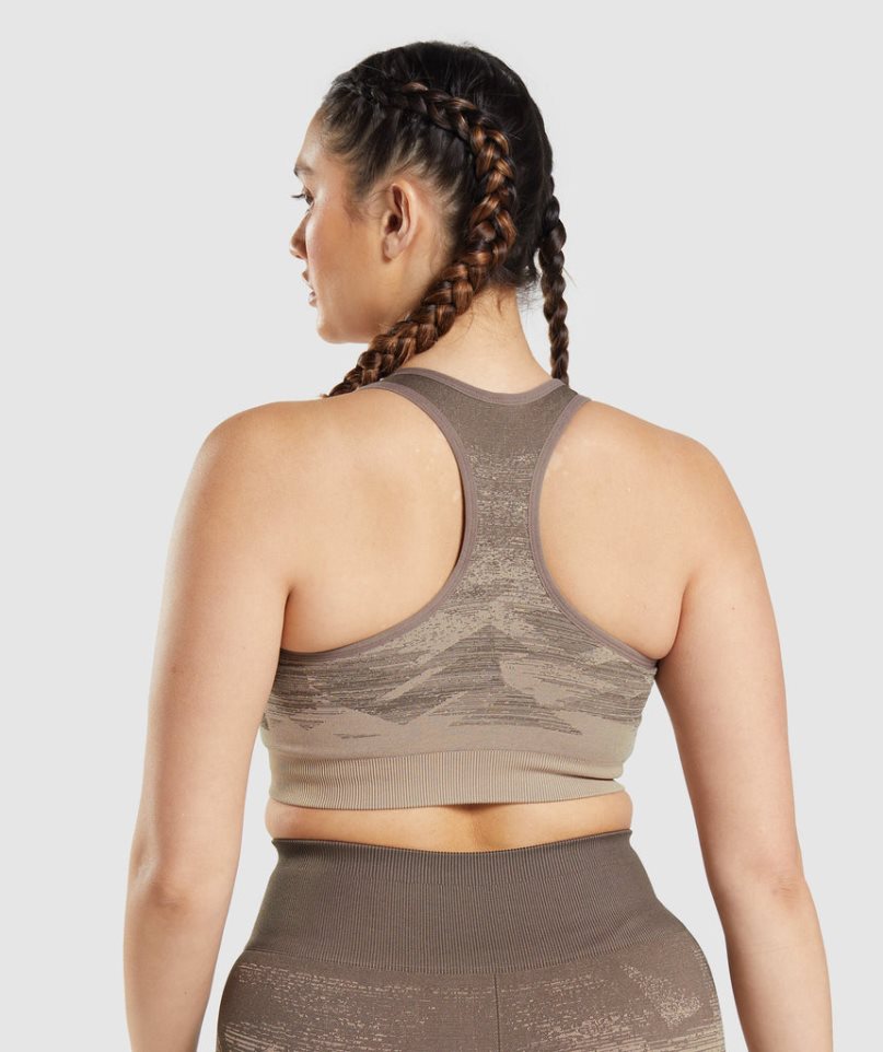 Gymshark Adapt Ombre Seamless Sport Bh Damen Braun | 85309VJCP