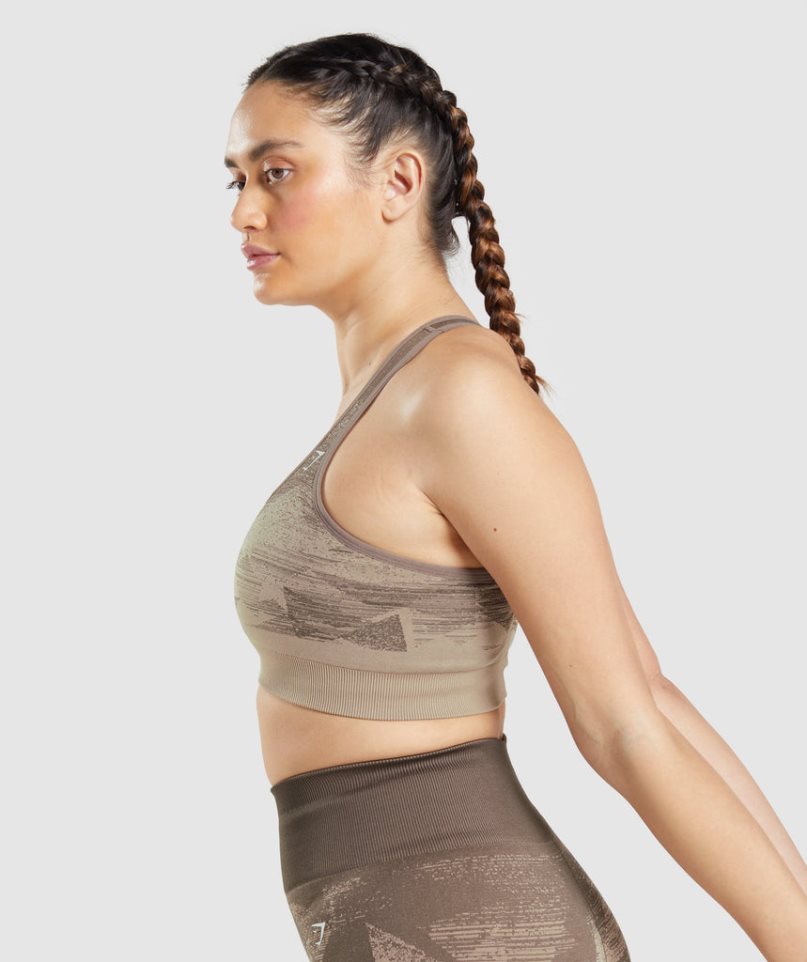 Gymshark Adapt Ombre Seamless Sport Bh Damen Braun | 85309VJCP