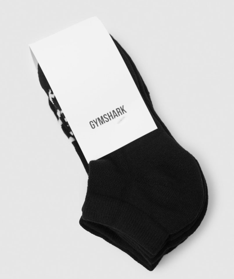 Gymshark Ankle 3pk Socken Schwarz | 61079ICQR