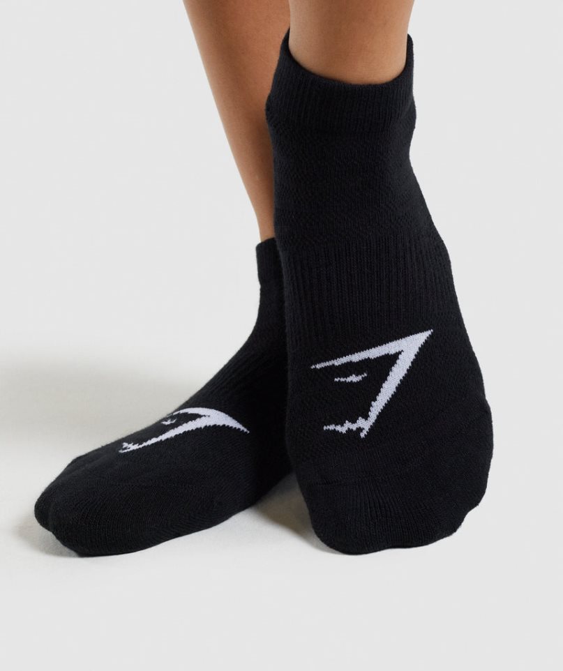 Gymshark Ankle 3pk Socken Schwarz | 61079ICQR