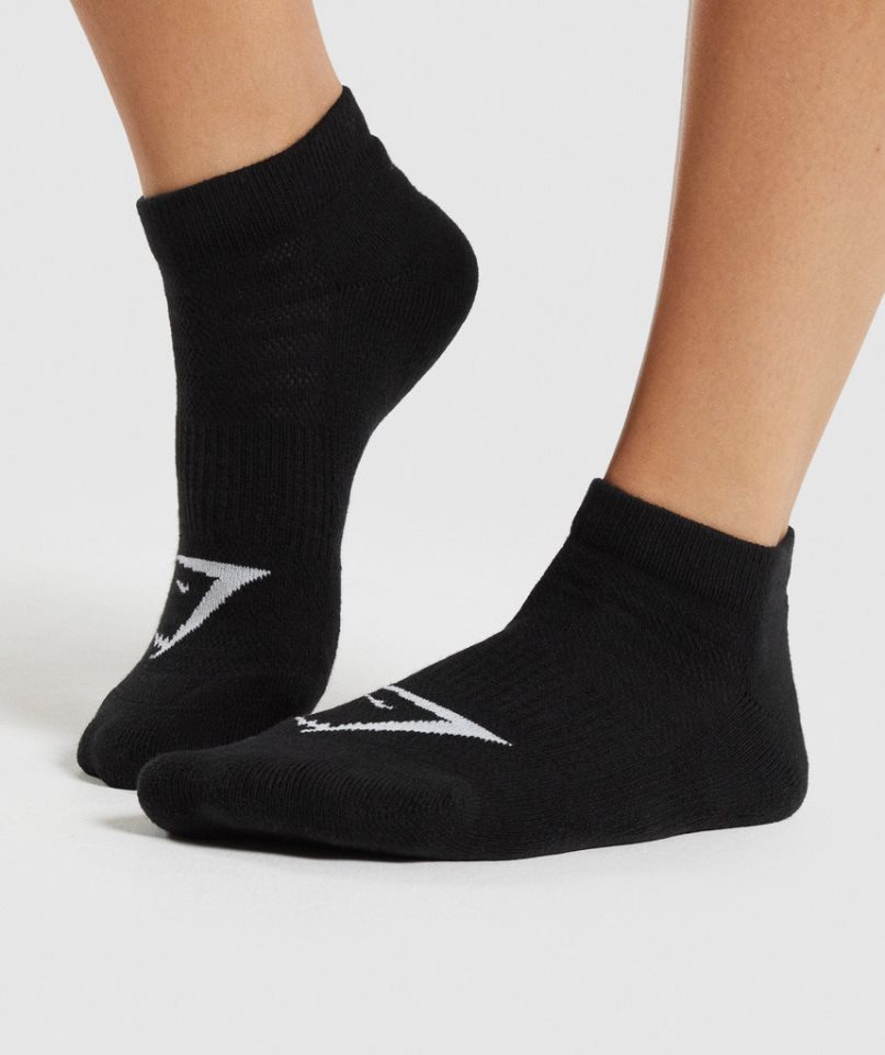 Gymshark Ankle 3pk Socken Schwarz | 61079ICQR