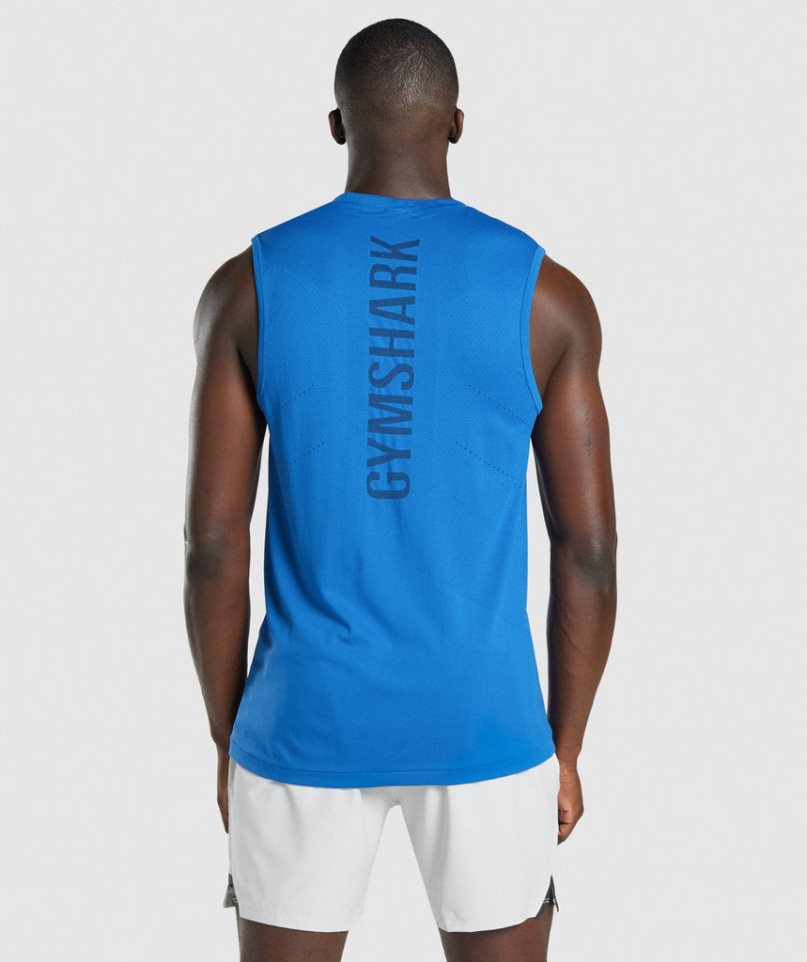 Gymshark Apex Muskelshirt Herren Blau | 60325XKUV