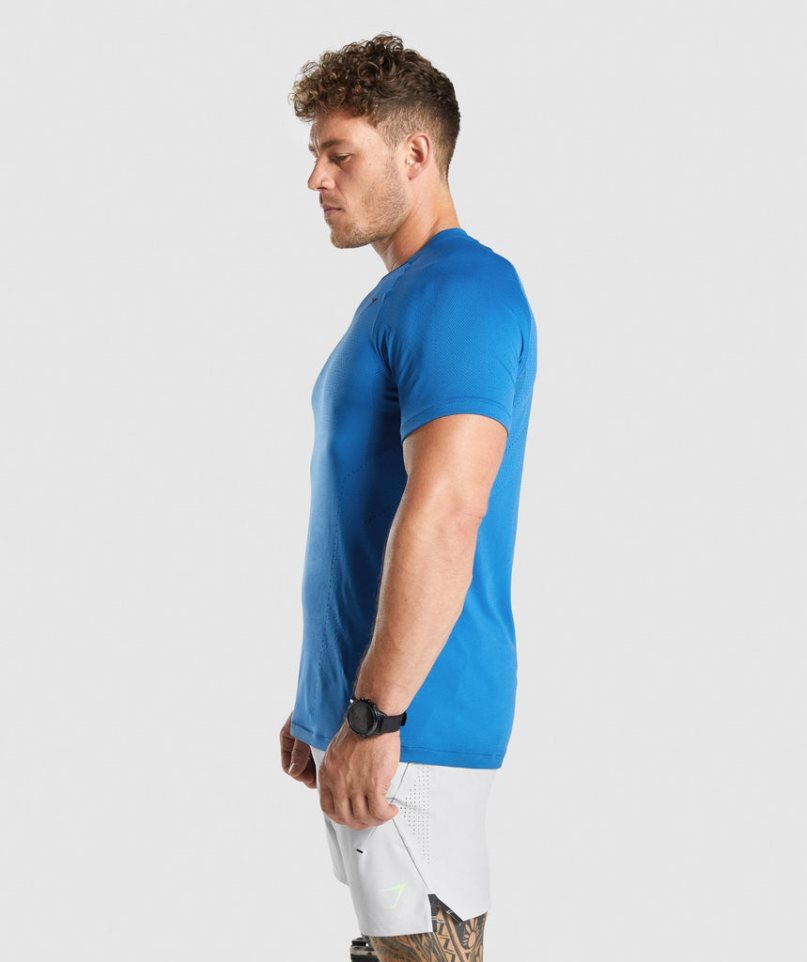 Gymshark Apex Perform T-shirts Herren Blau | 63594XUVH