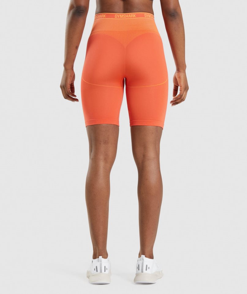 Gymshark Apex Seamless High Rise Kurze Hose Damen Orange | 59147XDOS