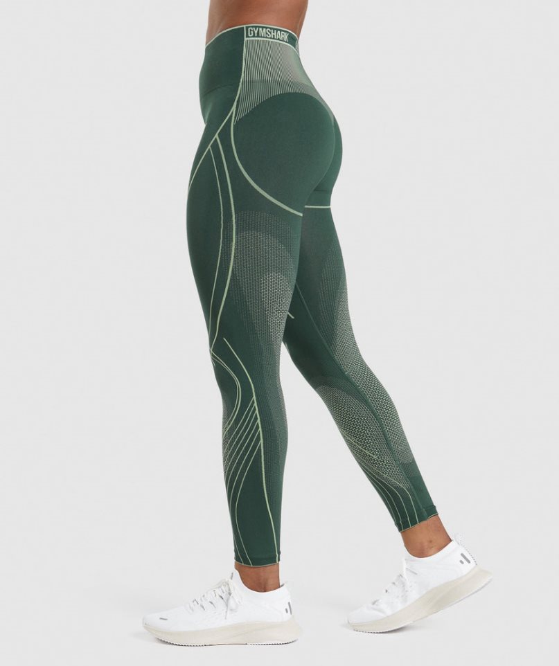 Gymshark Apex Seamless High Rise Leggings Damen Grün | 07932DVBP