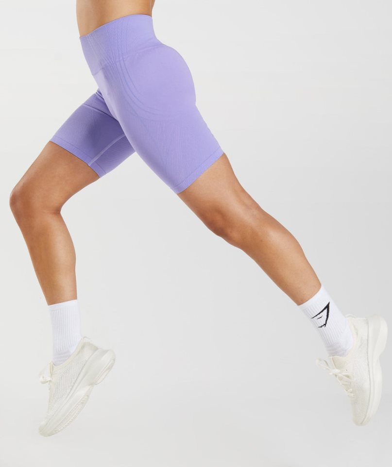 Gymshark Apex Seamless Kurze Hose Damen Lila | 68937LAJH