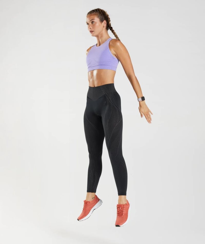 Gymshark Apex Seamless Leggings Damen Schwarz | 30569RBSD