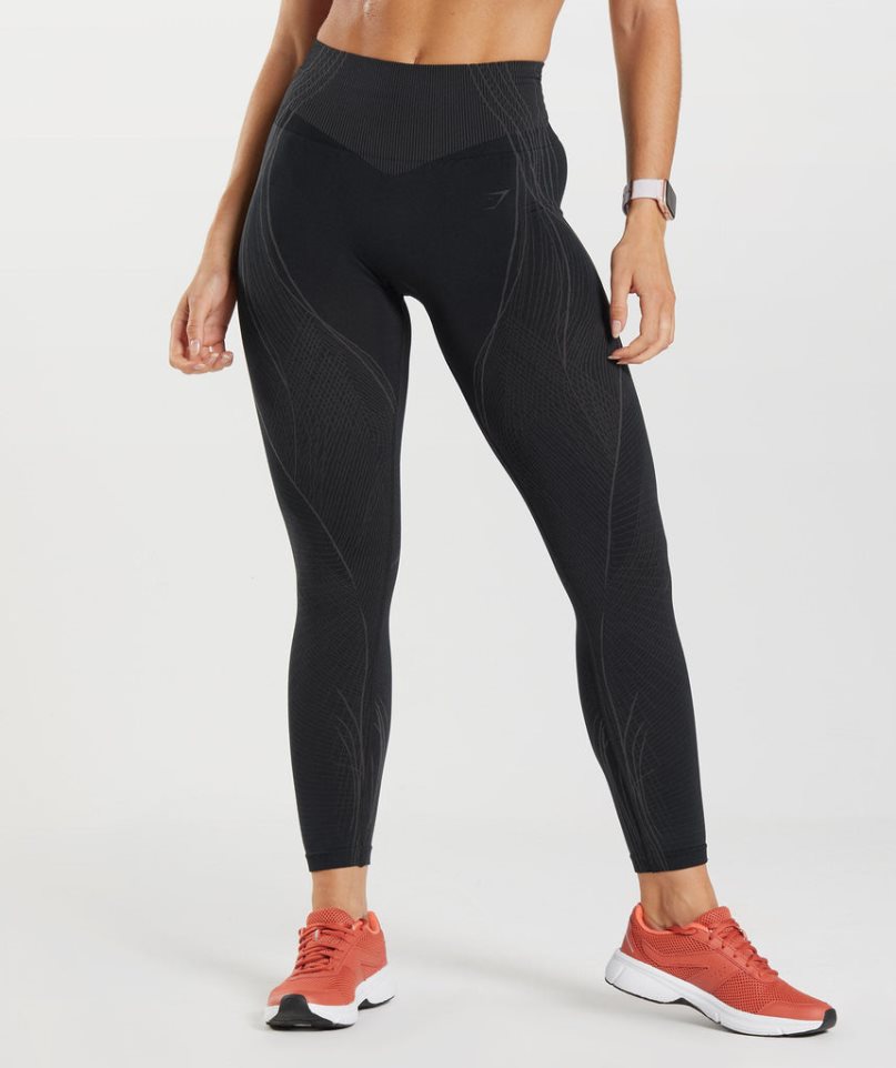 Gymshark Apex Seamless Leggings Damen Schwarz | 30569RBSD