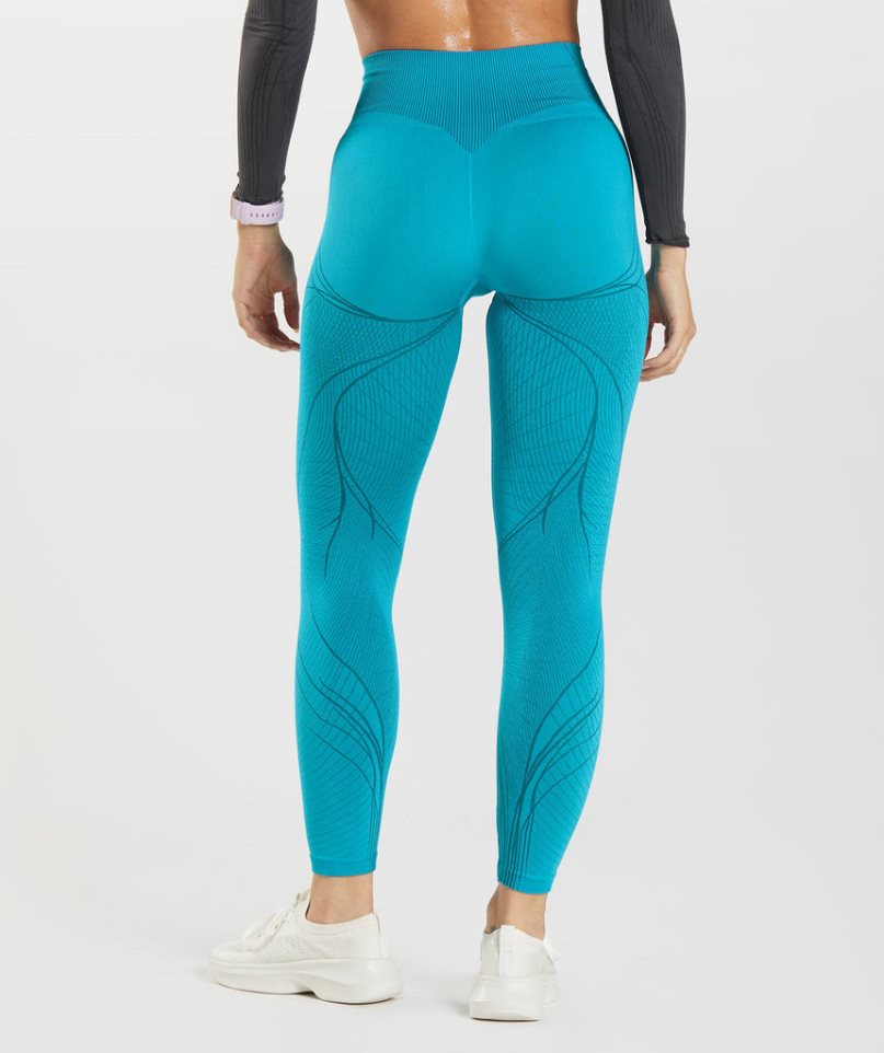 Gymshark Apex Seamless Leggings Damen Türkis | 98675NPIV