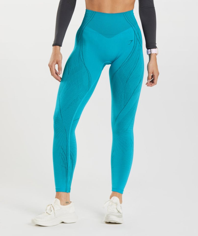 Gymshark Apex Seamless Leggings Damen Türkis | 98675NPIV