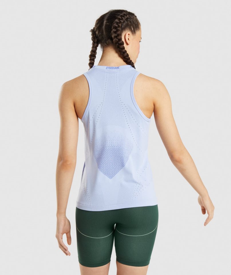 Gymshark Apex Seamless Muskelshirt Damen Hellblau | 39572PFNJ