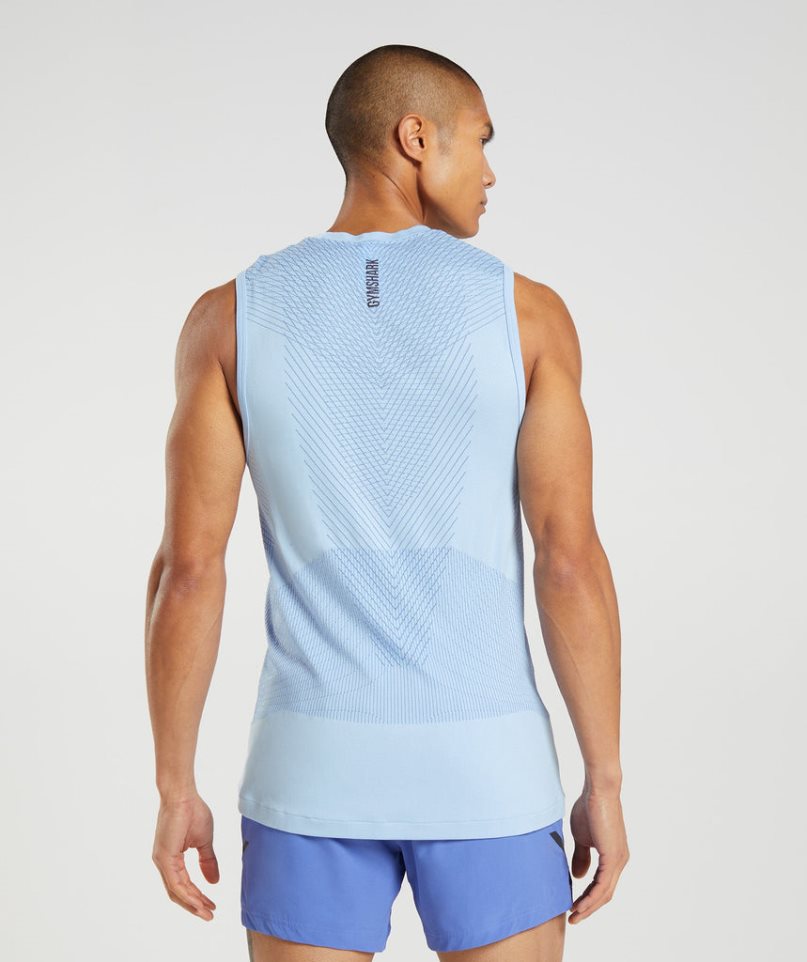 Gymshark Apex Seamless Muskelshirt Herren Hellblau | 01972PREK