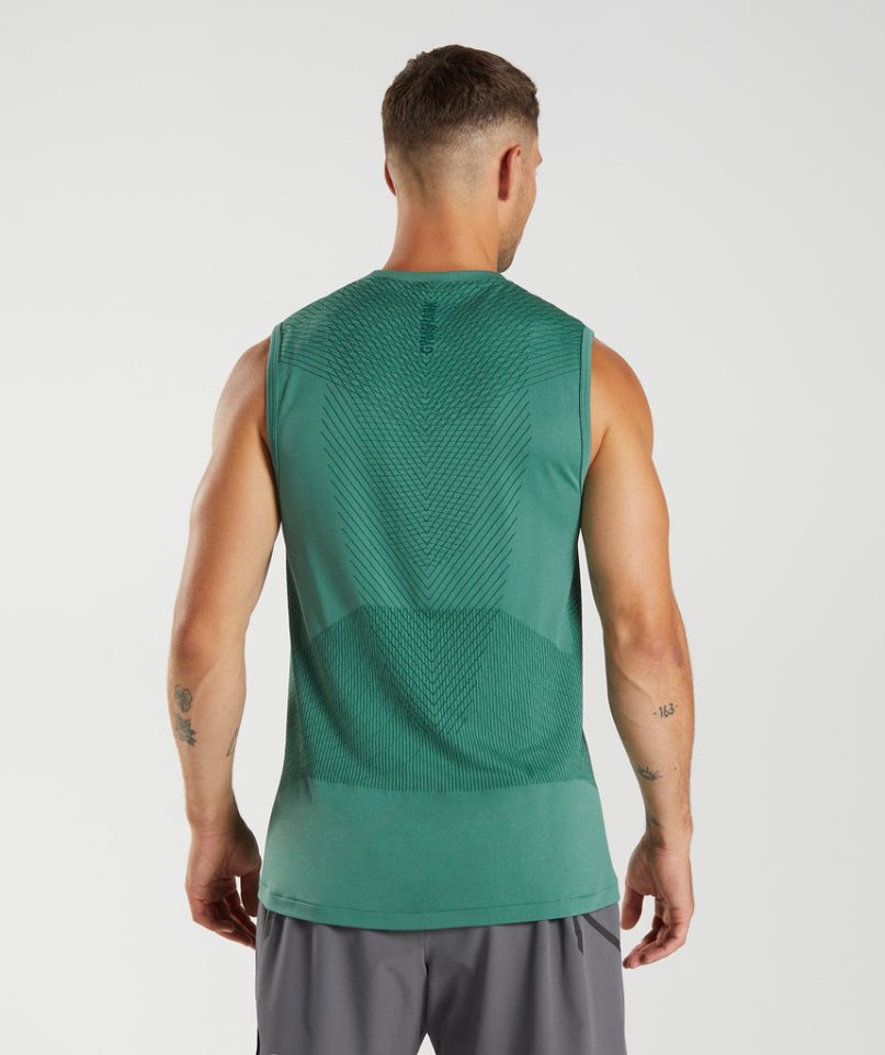 Gymshark Apex Seamless Muskelshirt Herren Grün | 23541FTAW