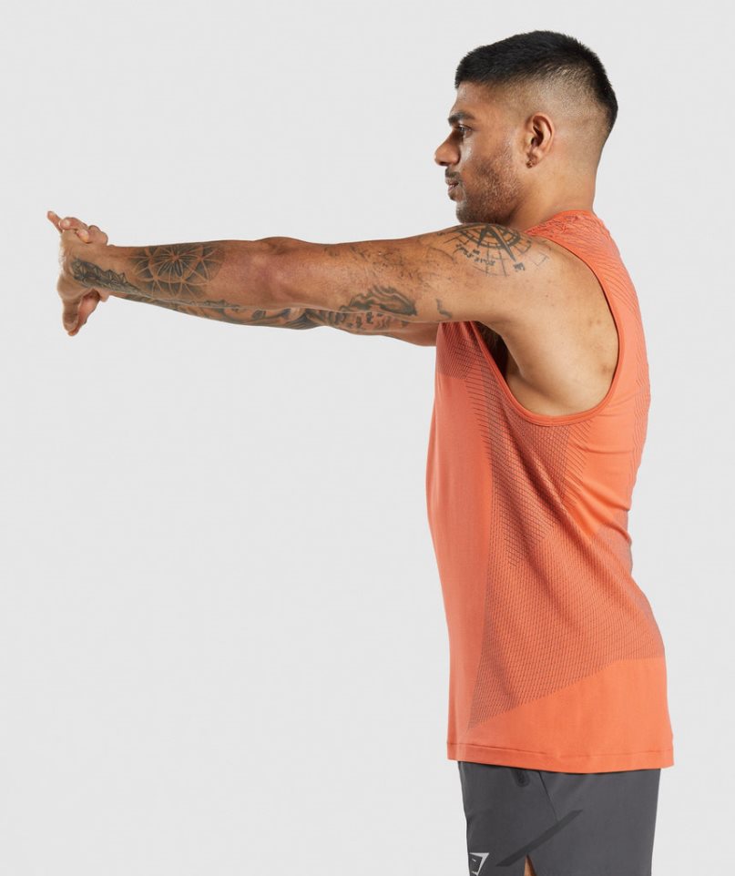 Gymshark Apex Seamless Muskelshirt Herren Orange | 39421RMFC