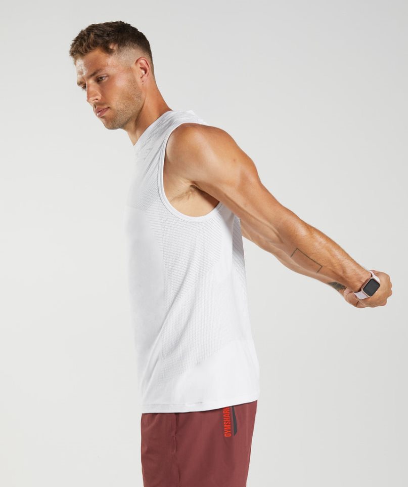 Gymshark Apex Seamless Muskelshirt Herren Weiß | 49618HNIY