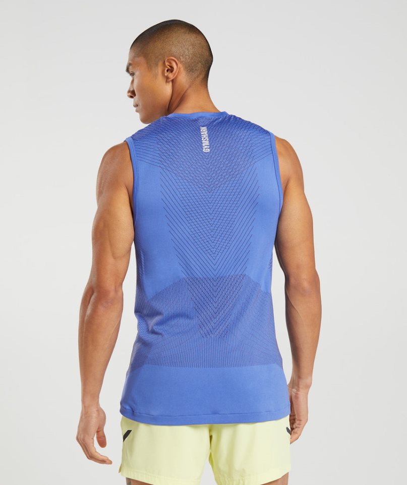 Gymshark Apex Seamless Muskelshirt Herren Blau | 90238YWTR