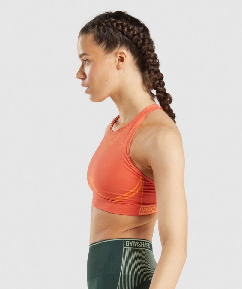 Gymshark Apex Seamless Sport Bh Damen Orange | 03876CUVG