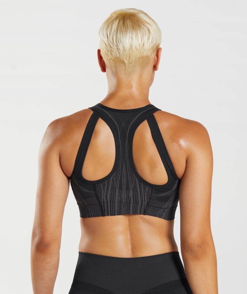 Gymshark Apex Seamless Sport Bh Damen Schwarz | 82095POEL