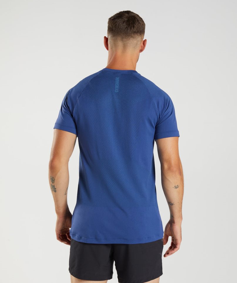 Gymshark Apex Seamless T-shirts Herren Blau | 16290XEKG