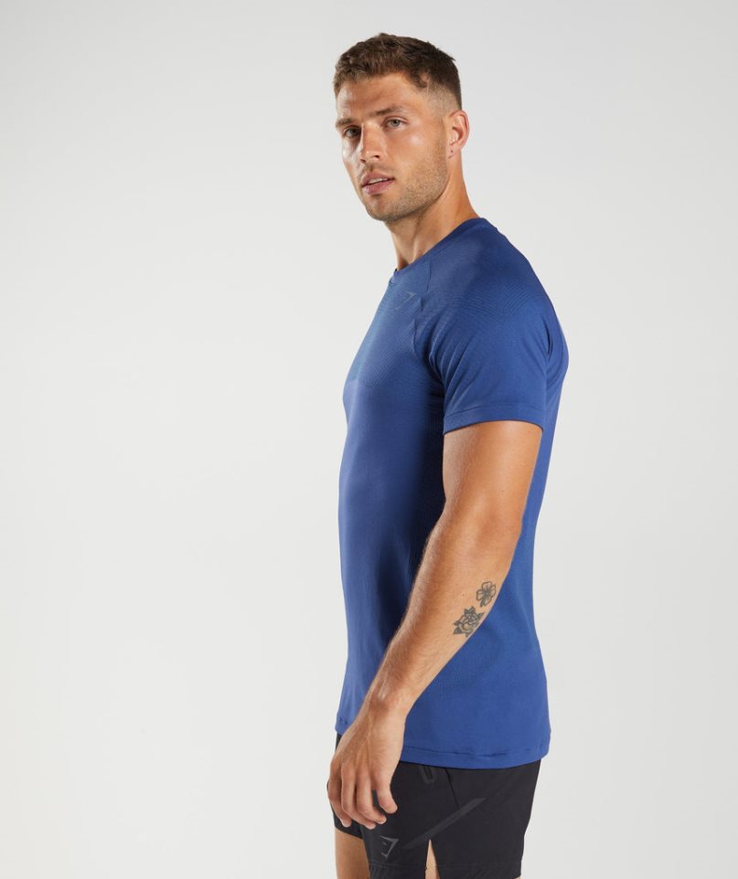 Gymshark Apex Seamless T-shirts Herren Blau | 16290XEKG