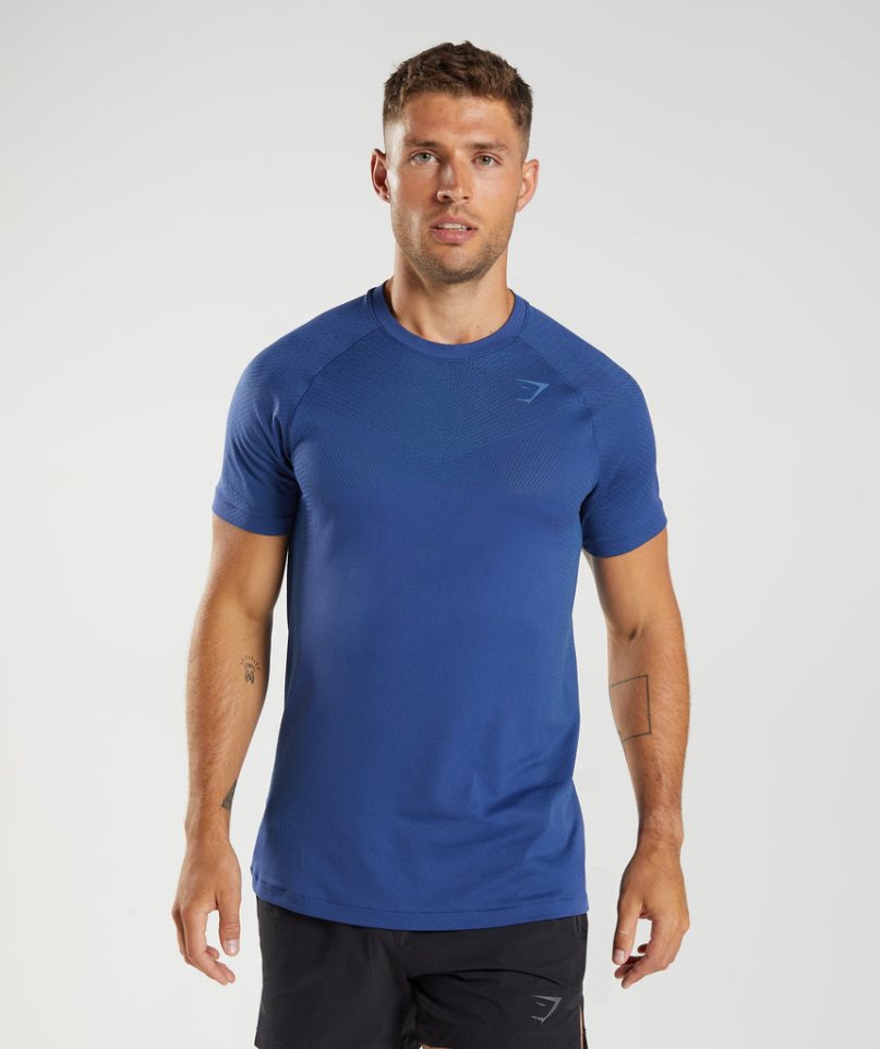 Gymshark Apex Seamless T-shirts Herren Blau | 16290XEKG