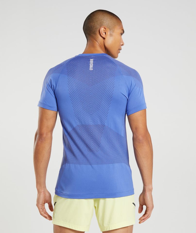 Gymshark Apex Seamless T-shirts Herren Blau | 97403IWGX