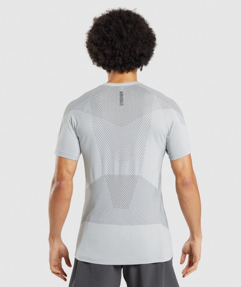 Gymshark Apex Seamless T-shirts Herren Hellgrau | 49180OBZS