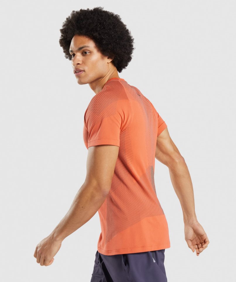 Gymshark Apex Seamless T-shirts Herren Orange | 41835UQCP