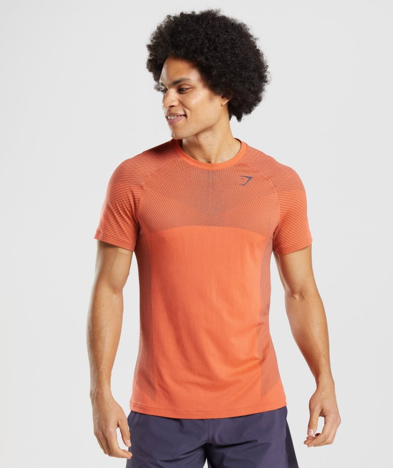 Gymshark Apex Seamless T-shirts Herren Orange | 41835UQCP