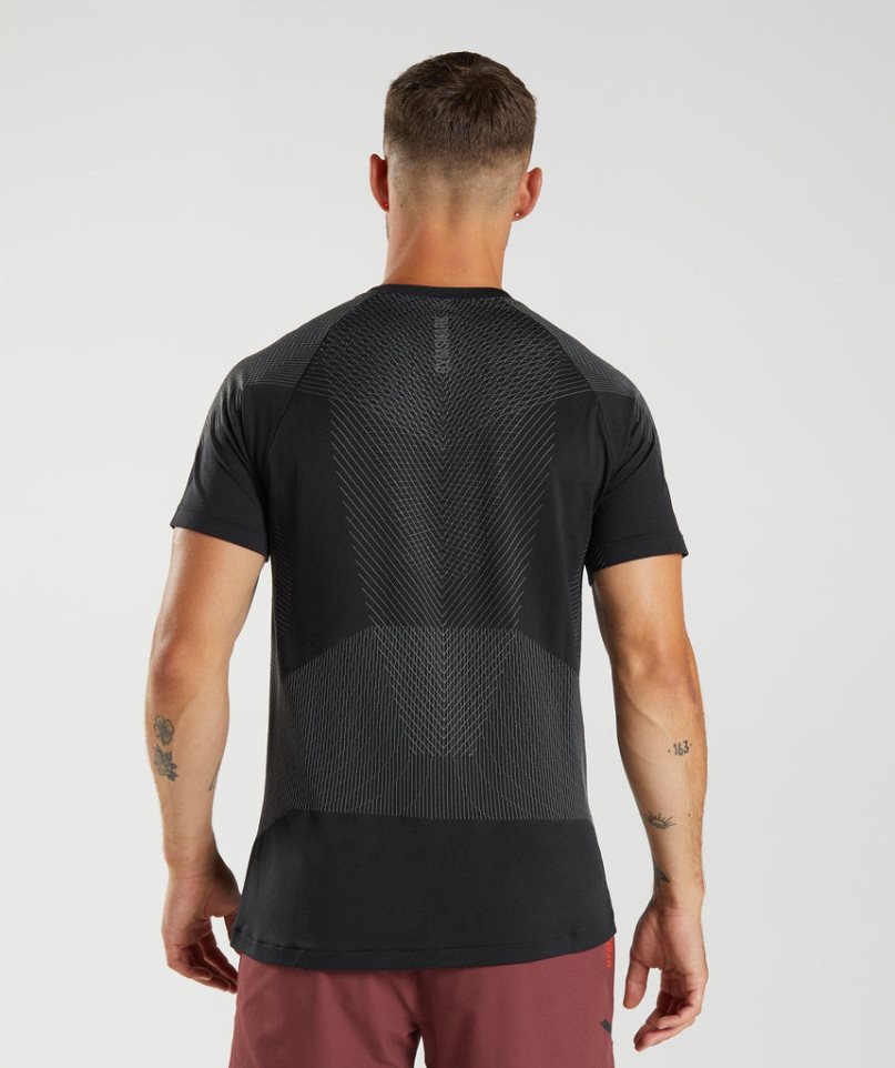 Gymshark Apex Seamless T-shirts Herren Schwarz | 51078KPZO