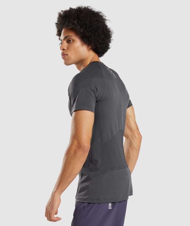 Gymshark Apex Seamless T-shirts Herren Schwarz | 57489YVTC