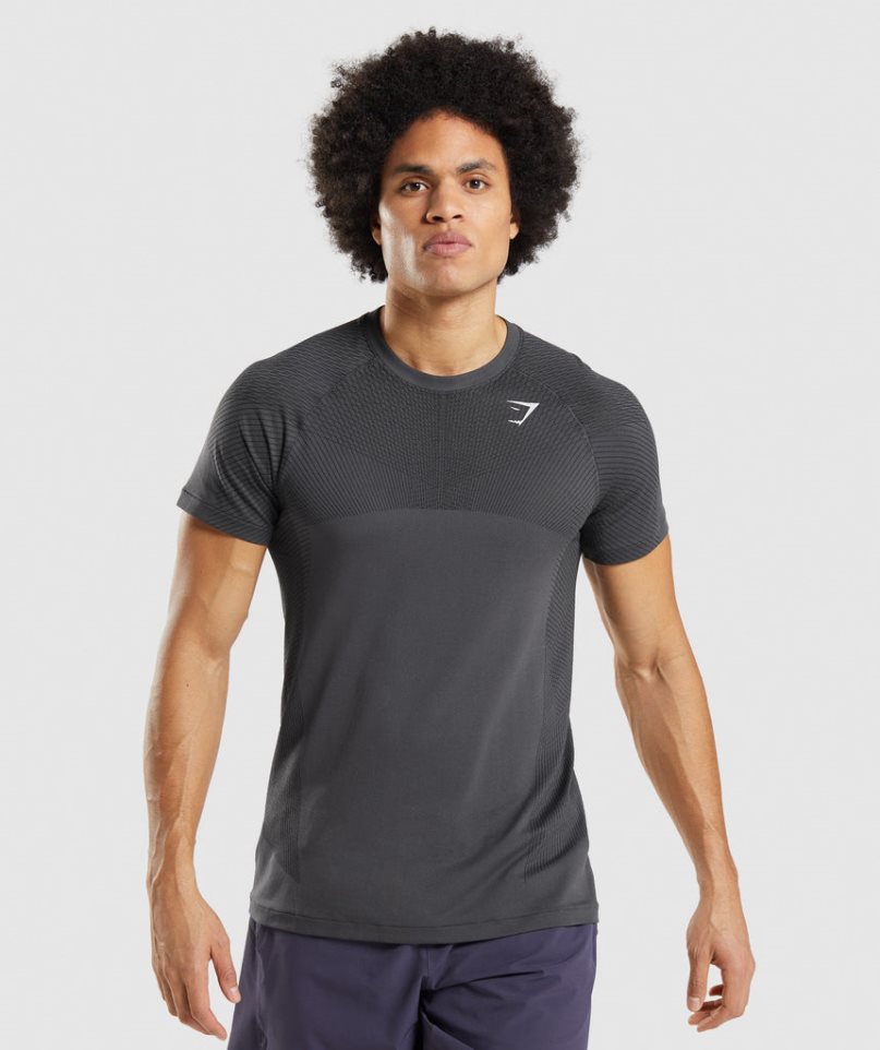 Gymshark Apex Seamless T-shirts Herren Schwarz | 57489YVTC