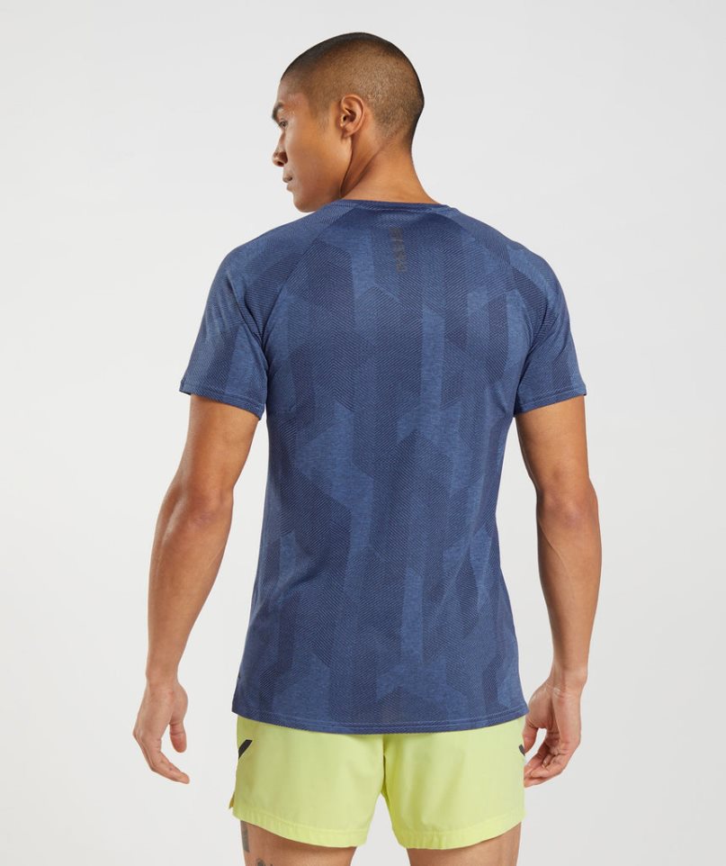 Gymshark Apex T-shirts Herren Blau | 48091LYMQ