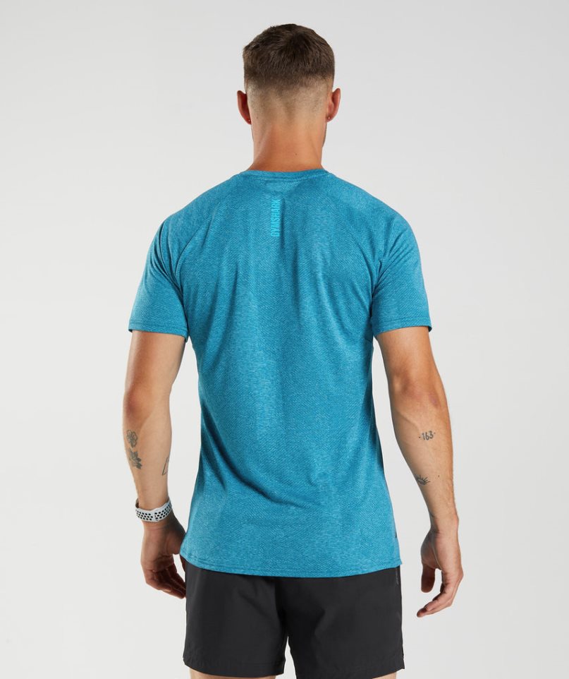 Gymshark Apex T-shirts Herren Türkis | 02653EAHT